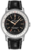 Breitling Navitimer 1 Automatic 41mm Black Dial Black Leather Strap Mens Watch - A17326211B1P2