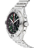 Breitling Chronomat B01 42 Green Dial Silver Steel Strap Watch for Men - AB0134101L1A1