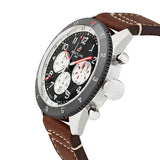 Breitling Super Avi B04 Chronograph GMT 46 Mosquito Black Dial Brown Leather Strap Watch for Men - YB04451A1B1X1