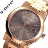 Burberry The City Light Brown Dial Rose Gold Steel Strap Watch for Women - BU9005