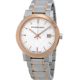 Burberry The City White Dial Two Tone Steel Strap Watch for Women - BU9006