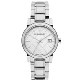 Burberry The City White Dial Silver Steel Strap Watch for Women - BU9100