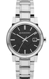 Burberry The City Black Dial Silver Steel Strap Watch for Women - BU9101