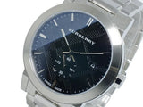 Burberry The City Black Dial Silver Steel Strap Watch for Men - BU9901