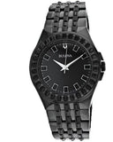 Bulova Crystal Collection Phantom Black Dial Black Steel Strap Watch for Men - 98A240