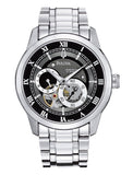 Bulova BVA Dual Aperture Black Dial Silver Steel Strap Watch for Men - 96A119