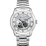 Bulova BVA Series Dual Aperture Silver Dial Silver Steel Strap Watch for Men - 96A118