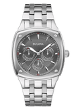 Bulova Classic Collection Multifunction Grey Dial Silver Steel Strap Watch for Men - 96C148