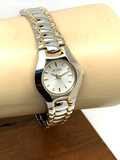 Bulova Classic White Dial Two Tone Steel Strap Watch for Women - 98T84