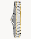 Bulova Classic White Dial Two Tone Steel Strap Watch for Women - 98T84