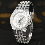 Bulova Phantom Crystal Silver Dial Silver Steel Strap Watch for Men - 96A236