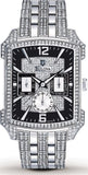 Bulova Crystal Collection Black Dial Silver Steel Strap Watch for Men - 98C108