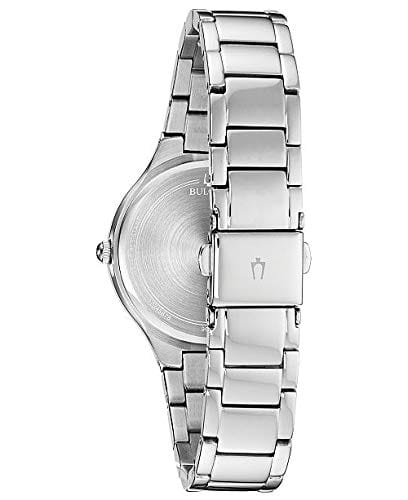 Bulova Crystal Collection Mother of Pearl Dial Silver Steel Strap Watch for Women - 96L263