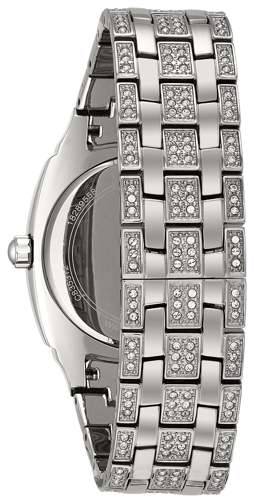 Bulova Crystal Collection Phantom Silver Dial Silver Steel Strap Watch for Men - 96C002