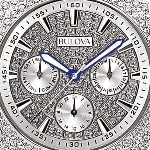 Bulova Crystal Collection Phantom Silver Dial Silver Steel Strap Watch for Men - 96C002