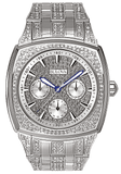 Bulova Crystal Collection Phantom Silver Dial Silver Steel Strap Watch for Men - 96C002