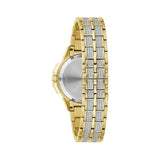 Bulova Crystal Collection Silver Crystal Dial Gold Steel Strap Watch for Women - 98L228