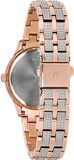 Bulova Crystal Collection Silver Crystals Dial Two Tone Steel Strap Watch for Women - 98L235