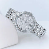 Bulova Crystal Collection Silver Dial Silver Steel Strap Watch for Women - 96L243