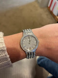 Bulova Crystal Collection Silver Dial Silver Steel Strap Watch for Women - 96L243