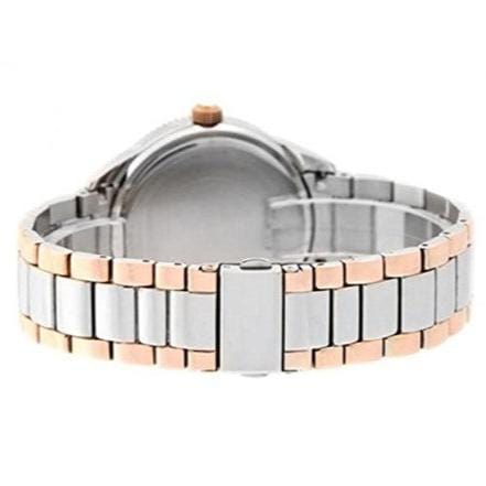 Bulova Crystal Collection Silver Dial Two Tone Steel Strap Watch for Women - 98N100
