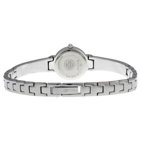 Bulova Crystal Pendant Silver Dial Silver Steel Strap Watch for Women - 96X111