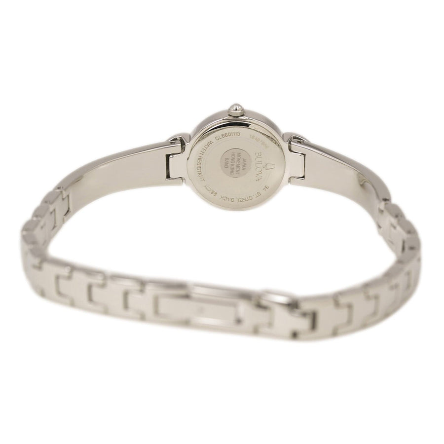 Bulova Crystal Pendant Silver Dial Silver Steel Strap Watch for Women - 96X111
