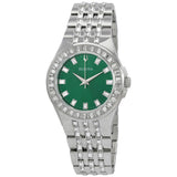 Bulova Phantom Classic Baguette Green Dial Silver Steel Strap Watch for Men - 96A253