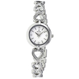 Bulova Crystals White Dial Silver Steel Strap Watch for Women - 96X114