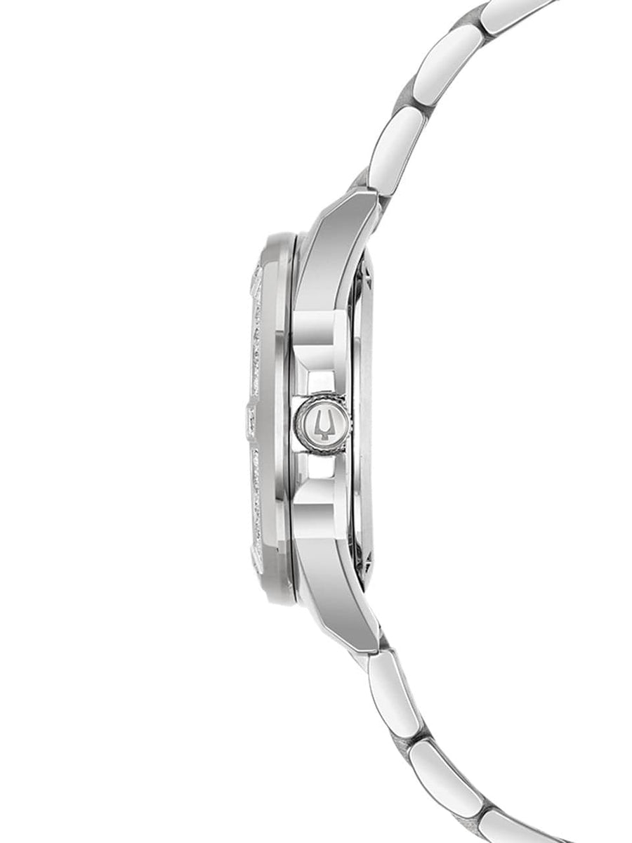 Bulova Marine Star Blue Dial Silver Steel Strap Watch for Women - 96R215