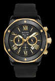 Bulova Marine Star Chronograph Black Dial Black Rubber Strap Watch for Men - 98B278