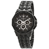 Bulova Octova Chronograph Black Crystal Dial Black Steel Strap Watch for Men - 98C134