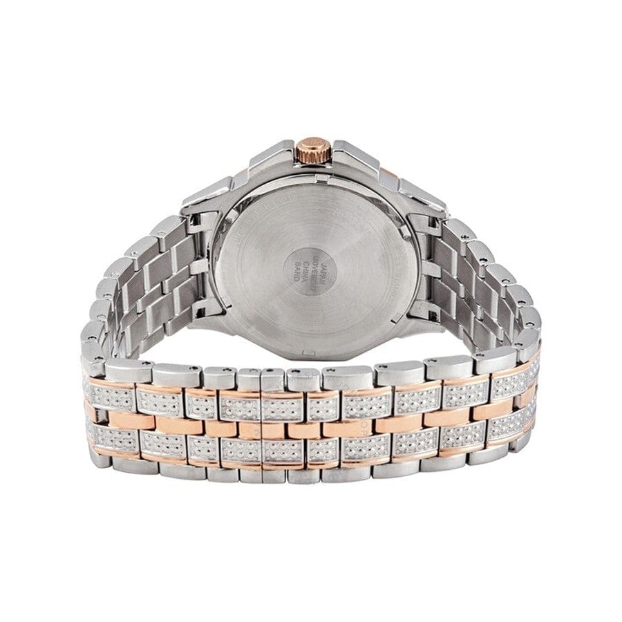 Bulova Octova Crystal Silver Dial Two Tone Steel Strap Watch for Men - 98C133