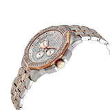 Bulova Octova Crystal Silver Dial Two Tone Steel Strap Watch for Men - 98C133