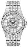 Bulova Phantom Crystal Silver Dial Silver Steel Strap Watch for Men - 96A236