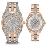 Bulova Phantom Crystal Silver Dial Two Tone Steel Strap Watch for Men - 98B324