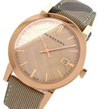 Burberry The City Rose Gold Dial Brown Leather Strap Watch for Women - BU9040