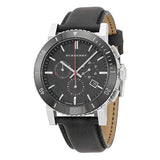 Burberry The City Black Dial Black Leather Strap Watch for Men - BU9382