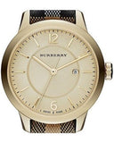 Burberry Classic Champagne Gold Dial Horseferry Leather Strap Watch for Women - BU10104