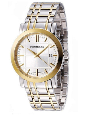 Burberry Heritage White Dial Two Tone Stainless Steel Strap Watch for Men - BU1358