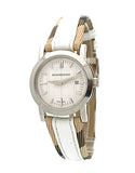 Burberry Heritage Nova Heritage White Dial Leather Strap Watch for Women - BU1395