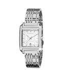 Burberry Nova Check Square White Dial Silver Steel Strap Watch for Women - BU1572