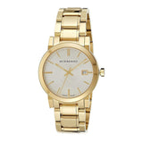 Burberry The City Silver Dial Gold Steel Strap Unisex Watch - BU9003