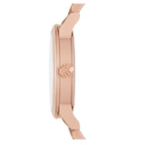 Burberry The City White Dial Rose Gold Steel Strap Watch for Women - BU9004