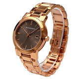 Burberry The City Light Brown Dial Rose Gold Steel Strap Watch for Women - BU9005