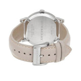 Burberry The City Silver Dial Beige Leather Strap Unisex Watch - BU9010