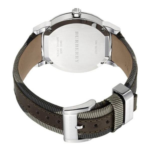 Burberry The City Grey Dial Leather Strap Watch for Men - BU9020