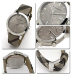 Burberry The City Nova Beige Dial Grey Leather Strap Watch for Women - BU9023