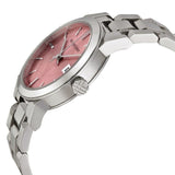 Burberry The City Pink Dial Silver Steel Strap Watch for Women - BU9124