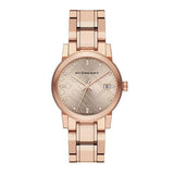 Burberry The City Diamonds Rose Gold Dial Rose Gold Steel Strap Watch for Women - BU9126